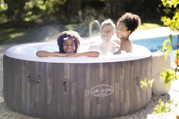 Spa Hinchable Lay-Z-Spa Bahamas  | Jacuzzi Port�til Redondo 180x66 cm para 2-4 Personas